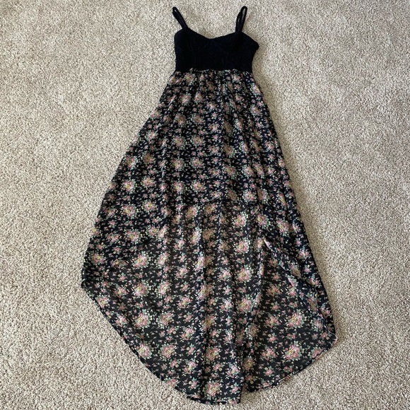 American Rag high low black floral dress size small - Picture 2 of 7